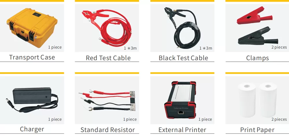 Accessories of HLR-200 Hand-held 200A Micro-ohmmeter