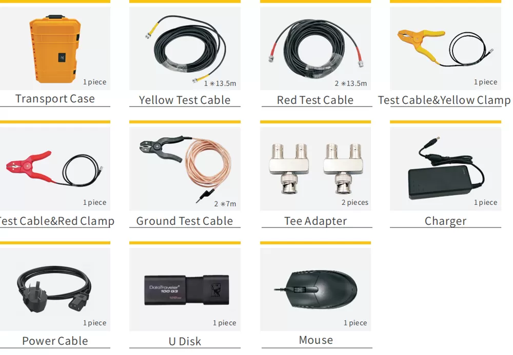 Accessories of WDT-200 Sweep Frequency Response Analyser (SFRA)